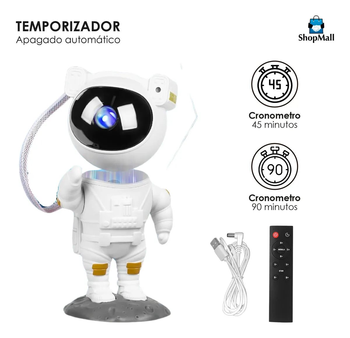 ASTRONAUTA PROYECTOR BOCINA BLUETOOH